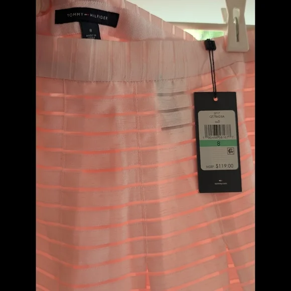 Tommy Hilfiger Pink Pleated A-Line Skirt NWT - Picture 4 of 8
